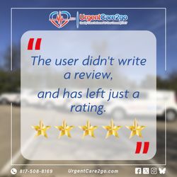 UrgentCare2go - 5 stars! We're thankful every day for the trust our patients place in us #UrgentCare2Go #MobileUrgentCare #TexasHealth #HouseCalls #Review