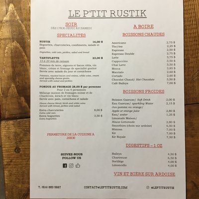 Menu photo 3 Le P'tit Rustik Montreal, QC