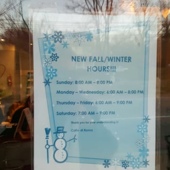 Caffe di Roma - Fall 2015/Winter 2016 hours - Desserts Near Me - Catonsville, Maryland