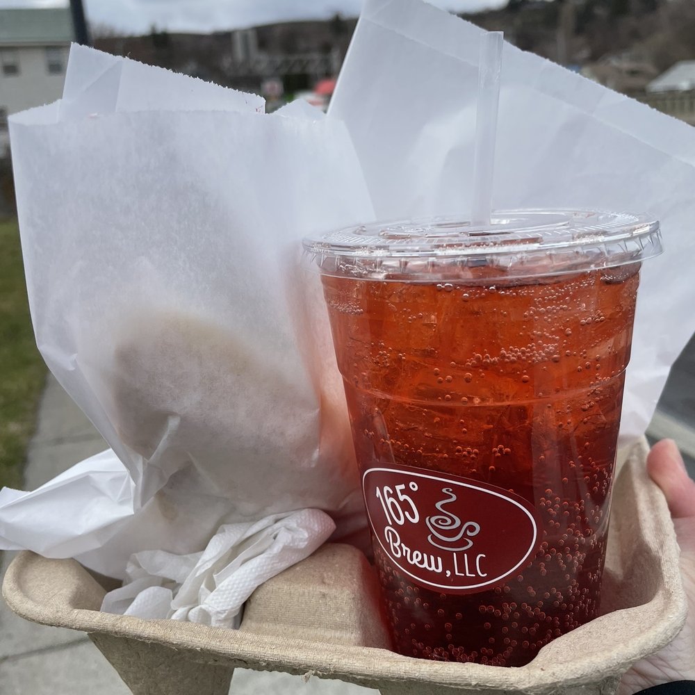 165° Brew - 20 oz Lotsa Berry Lotus energy drink & a couple of scones. - Coffee & Tea Near Me - Colfax, Washington 165° Brew - 20 oz Lotsa Berry Lotus energy drink & a couple of scones. - Coffee & Tea Near Me - Colfax, Washington