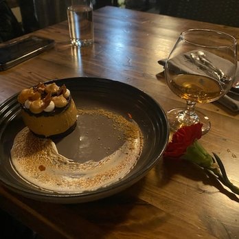 Tempest - Smore More.  It was like a cream filling and that is marshmallow on the plate.  Tasty. - Seafood Near Me - Charleston, South Carolina