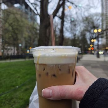 Drip Drop Coffee - The Cloud 9 to 5 iced latte with oatmilk - Coffee & Tea Near Me - Portland, Oregon Drip Drop Coffee - The Cloud 9 to 5 iced latte with oatmilk - Coffee & Tea Near Me - Portland, Oregon