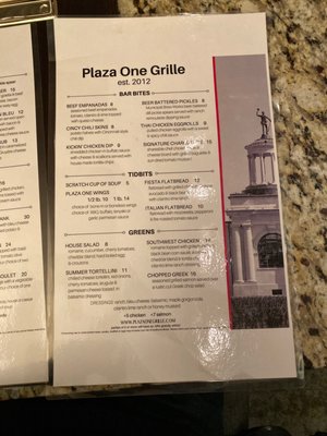 Menu photo 1 Plaza One Grille Hamilton, OH