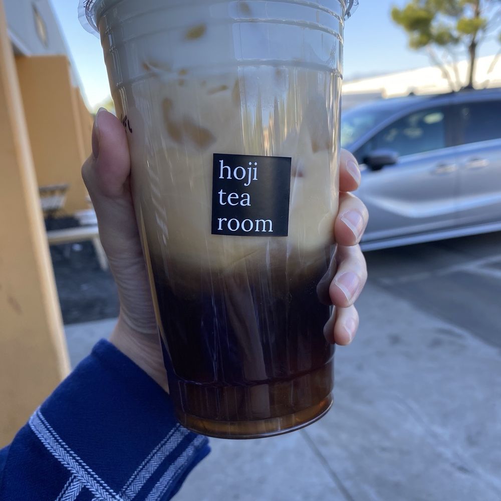 Hoji - Hojicha sea cream large with boba $6 - Bubble Tea Near Me - Redlands, California