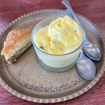 Pom & Olive - Saffron Ice Cream - Mediterranean Near Me - Costa Mesa, California Pom & Olive - Saffron Ice Cream - Mediterranean Near Me - Costa Mesa, California
