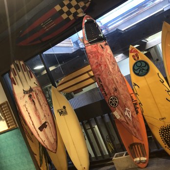 Gnarwall Surf Shop - We made a display of some beautiful boards for the breakfast crowd at Cinnamon's! Just look up. - Surfing Near Me - Kailua, Hawaii Gnarwall Surf Shop - We made a display of some beautiful boards for the breakfast crowd at Cinnamon's! Just look up. - Surfing Near Me - Kailua, Hawaii