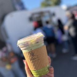 The Brew Life Coffee Bar - Matcha with strawberry cold foam