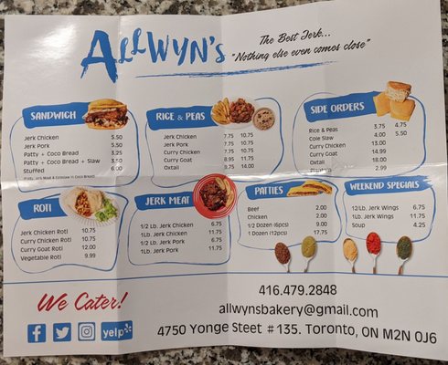 Menu photo 3 Allwyn's Bakery Toronto, ON Menu photo 3 Allwyn's Bakery Toronto, ON