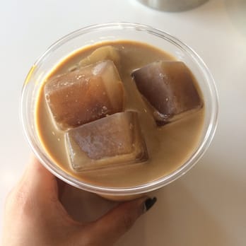 Coffee Code Espresso Bar - Ice latte with coffee ice cubes. So good - Coffee & Tea Near Me - Fullerton, California