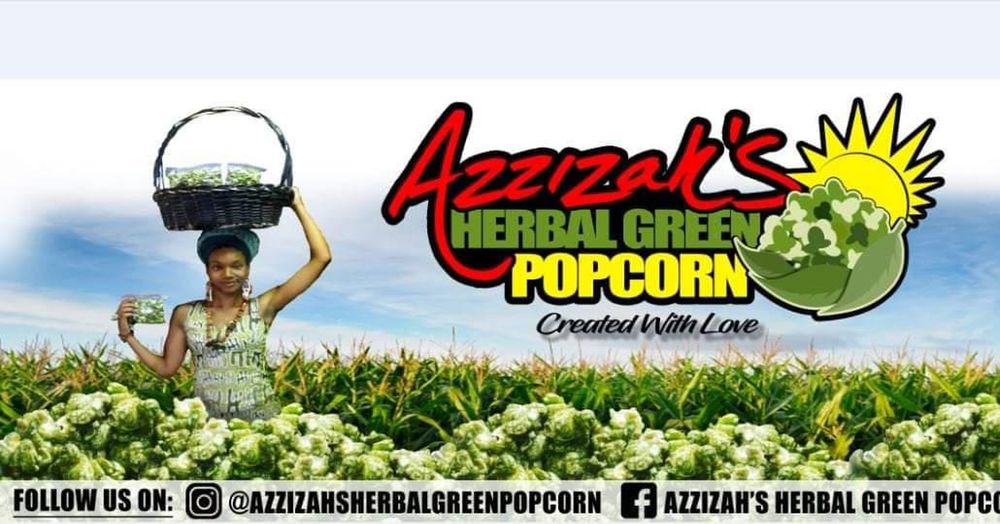 Azzizah's Herbal Green Popcorn Logo