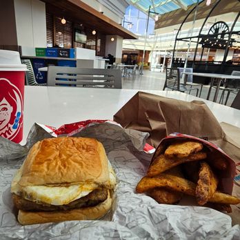 Wendys - Sausage, egg & Swiss croissant combo - Burgers Near Me - Sacramento, California Wendys - Sausage, egg & Swiss croissant combo - Burgers Near Me - Sacramento, California