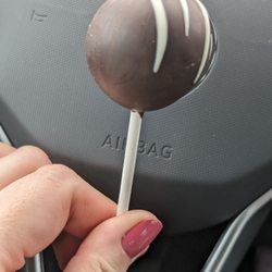 Caribou Coffee - Chocolate cake pop. $1 off.