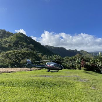 Maverick Helicopters - Landing in rain forest - Tours Near Me - Kahului, Hawaii