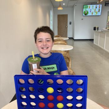 Wada Boba Tea - Playing Connect Four at Wada Boba. - Bubble Tea Near Me - Garner, North Carolina