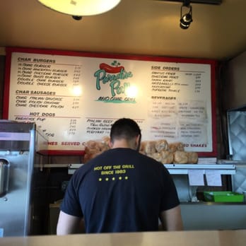 Paradise Pup - Menu with one their outstanding staff working. - Fast Food Near Me - Des Plaines, Illinois Paradise Pup - Menu with one their outstanding staff working. - Fast Food Near Me - Des Plaines, Illinois