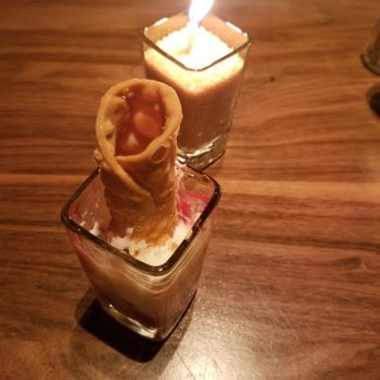 Seasons 52 - Mini raspberry canoli indulgence for dessert - Seafood Near Me - Buford, Georgia