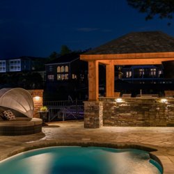 Outdoor Lighting Perspectives - Patio, pool and outdoor kitchen lighting in the greater Richmond Area.
