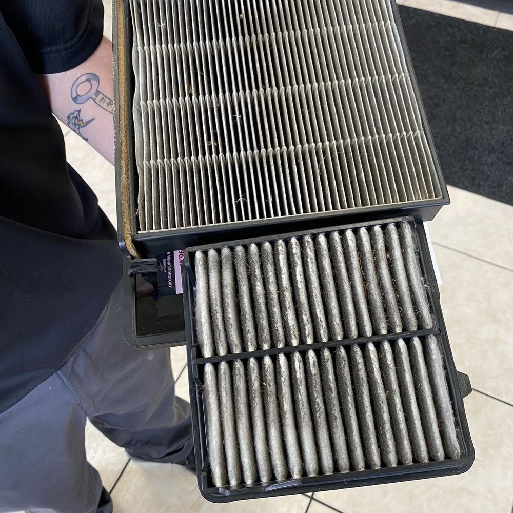 My super-dirty air filters they recommended for replacement.