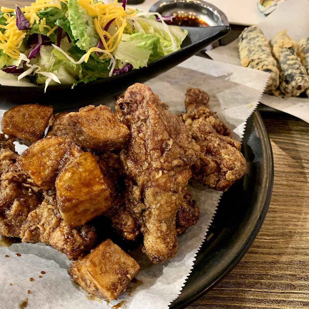 Danji - Drumsticks, salad, kinmari - Korean Near Me - Buford, Georgia Danji - Drumsticks, salad, kinmari - Korean Near Me - Buford, Georgia