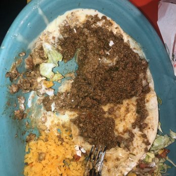 Los Gallos Mexican Restaurant - Minced water logged meat  and a quesadilla? - Mexican Near Me - Bedford, Ohio