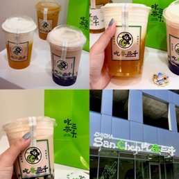 Creamy Mango Tart, Bubble Milk Tea, Passion Fruit Green Tea Creamy Mango Tart, Bubble Milk Tea, Passion Fruit Green Tea
