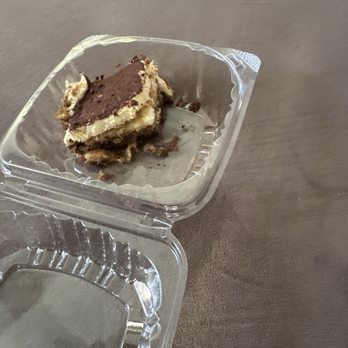 Troni Brothers Bella Bistro - The tiramisu that I was sent unlike the photo they show this piece is 2 inches by one and a half tall for $8.49, they should be ashamed. - Italian Near Me - Troy, Ohio Troni Brothers Bella Bistro - The tiramisu that I was sent unlike the photo they show this piece is 2 inches by one and a half tall for $8.49, they should be ashamed. - Italian Near Me - Troy, Ohio