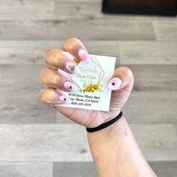 Nailholic Spa - Love my blush nails and Kobie's vast sticker collection!