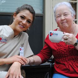 Caring Senior Service - Enjoying Coffee