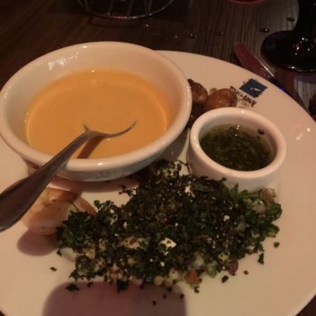Texas de Brazil - Kale salad, tablough, quinoa, mushrooms, dipping sauce, and lobster bisque. - Brazilian Near Me - Schaumburg, Illinois Texas de Brazil - Kale salad, tablough, quinoa, mushrooms, dipping sauce, and lobster bisque. - Brazilian Near Me - Schaumburg, Illinois