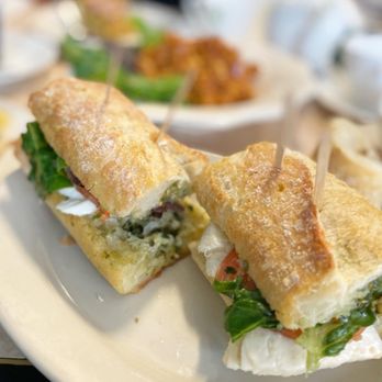 The Blue Bears - Tomato mozzarella pesto on a fresh baguette - Bakeries Near Me - Princeton, New Jersey The Blue Bears - Tomato mozzarella pesto on a fresh baguette - Bakeries Near Me - Princeton, New Jersey
