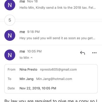 Simple Tax Solutions - Min Jang does not want to send me a copy of my tax return - Tax Services Near Me - Las Vegas, Nevada