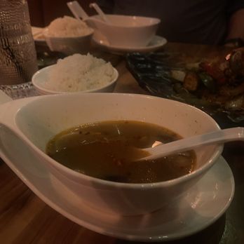 La Moon - Tom yun soup. watery and lacked flavor. - Vietnamese Near Me - Atlanta, Georgia