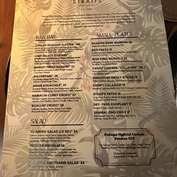 Straits - Honolulu - Menu - Asian Fusion Near Me - Honolulu, Hawaii