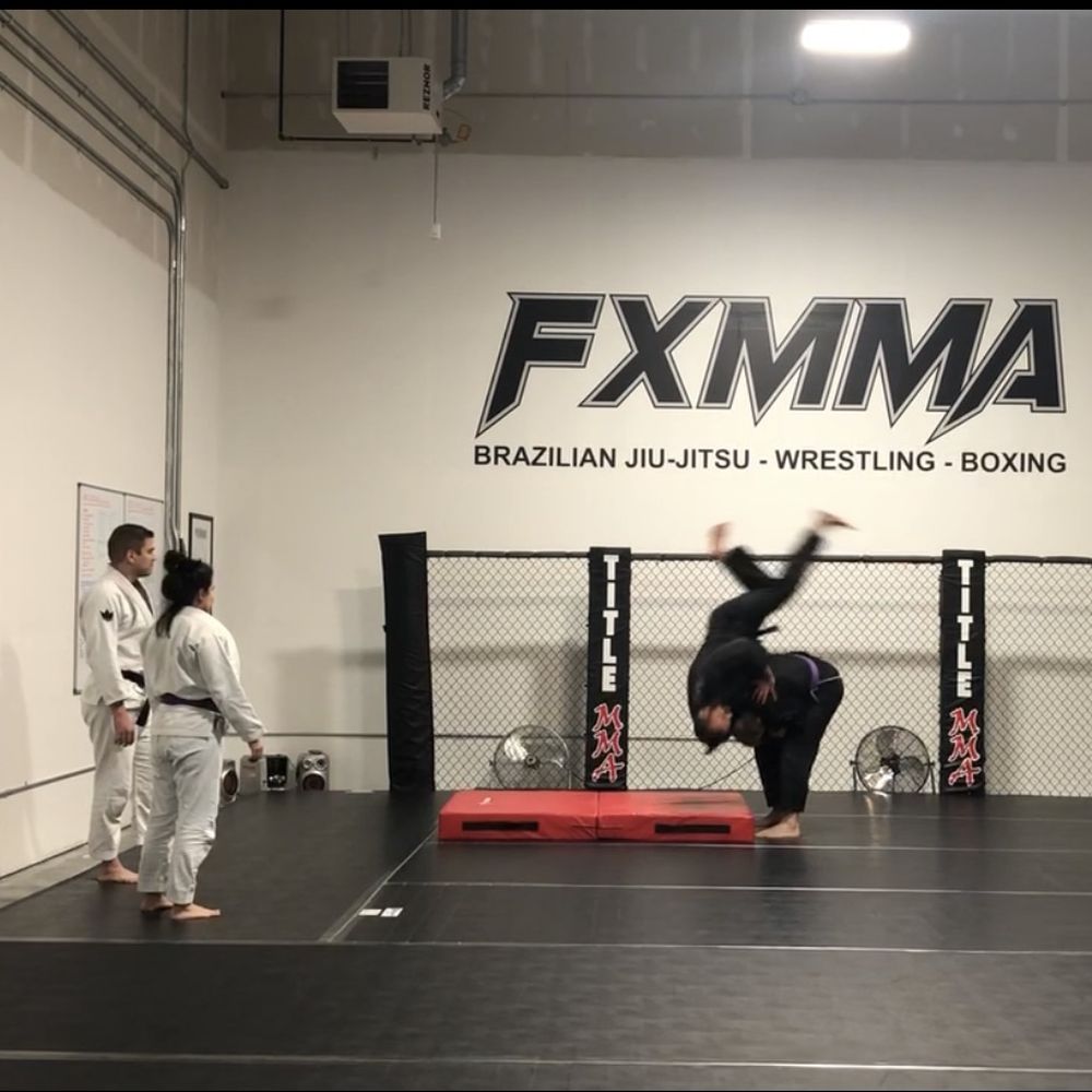 Fxmma - Brazilian Jiu-Jitsu - Practicing throws on the crash pad. - Brazilian Jiu-jitsu Near Me - Euless, Texas