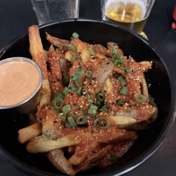 Southgate - Southgate fries: drenched in a spicy garlic sauce, perfect crunch and so yummy! - Korean Near Me - Philadelphia, Pennsylvania