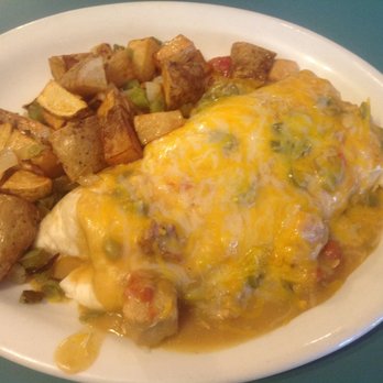 Lariat Cafe - Breakfast Burrito smothered in Green Chili Verde - Cafes Near Me - Gillette, Wyoming Lariat Cafe - Breakfast Burrito smothered in Green Chili Verde - Cafes Near Me - Gillette, Wyoming