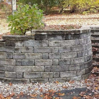 Ingram's Landscaping & Construction - a stone retaining wall - Landscaping Near Me - Bow, New Hampshire