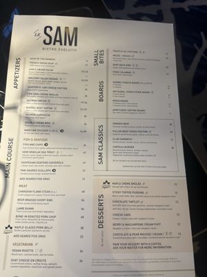 Menu photo 7 Bistro le Sam Quebec City, QC