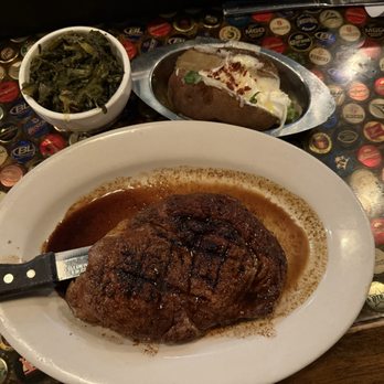 Huck's Place - Ribeye / Turnip Greens / Loaded Baked Potato - Cajun/Creole Near Me - Columbus, Mississippi