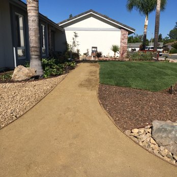 Vallarta Landscaping - Vallarta Landscaping/ Dark spots on Decomposed granite is water.  Hadn't adjusted the sprinklers yet when I took the picture & just watered - Landscaping Near Me