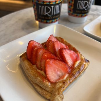 Martine's Fine Bake Shoppe - a piece of french toast with strawberries - Bakeries Near Me - Tuckahoe, New York Martine's Fine Bake Shoppe - a piece of french toast with strawberries - Bakeries Near Me - Tuckahoe, New York