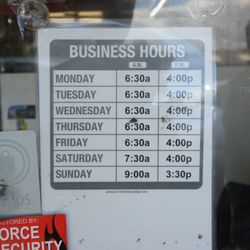 Chelsea's Bakery & Lunch Bar - Hours