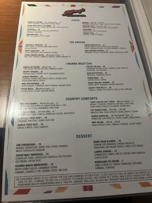 Menu photo 1 Tiffany's Wailuku, HI
