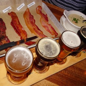 Würst Bier Hall - Bacon and Beer "paired" flight. - German Near Me - Fargo, North Dakota Würst Bier Hall - Bacon and Beer "paired" flight. - German Near Me - Fargo, North Dakota