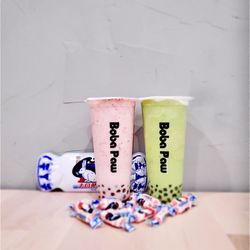 Boba Paw - Red Bean White Rabbit Candy Slush & Matcha White Rabbit Candy Slush