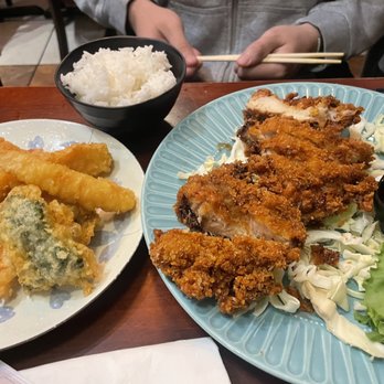 Osaka Sushi - Tonkatsu dinner plate- comes with rice, tempura, salad and miso soup. Chicken was crispy and tender $17.95 - Japanese Near Me - Modesto, California Osaka Sushi - Tonkatsu dinner plate- comes with rice, tempura, salad and miso soup. Chicken was crispy and tender $17.95 - Japanese Near Me - Modesto, California