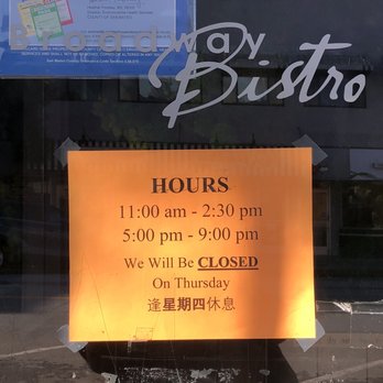 New Broadway Bistro - New hours - Chinese Near Me - Millbrae, California