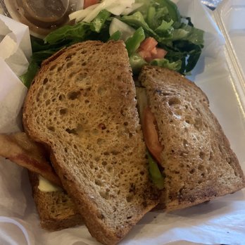 Bistro 150 - Bistro panini with Turkey and a side salad (house dressing) - Coffee & Tea Near Me - Oak Ridge, North Carolina