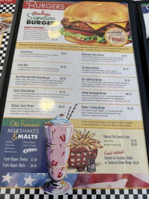 Menu photo 2 Richies Real American Diner Temecula, CA
