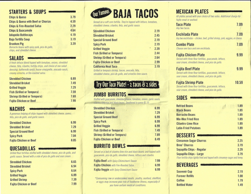 Menu photo 4 Fuzzy's Taco Shop Webster Groves, MO Menu photo 4 Fuzzy's Taco Shop Webster Groves, MO